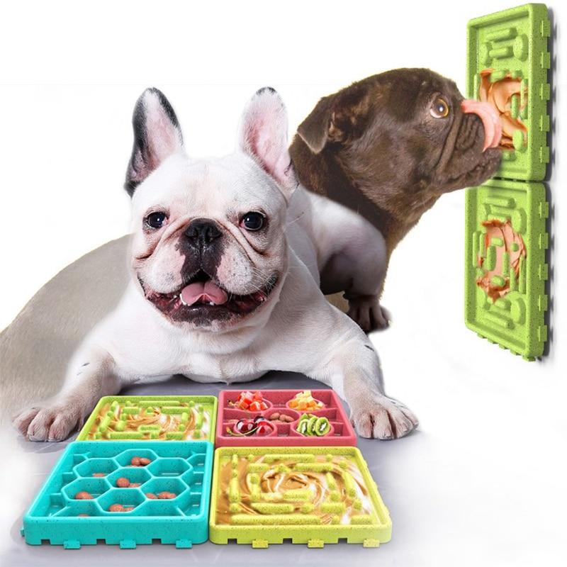 Silicone Feeding Lick Mat Pet Food Bowls Slow Down Eating Feeder