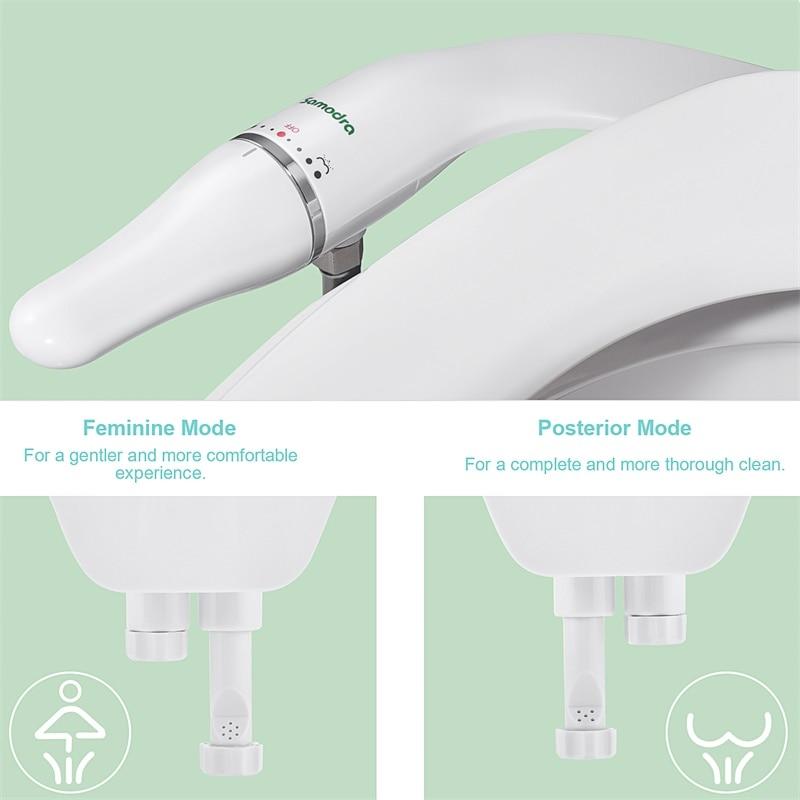 Ultra-Slim Toilet Seat Attachment With Brass Inlet Adjustable Water Pressure
