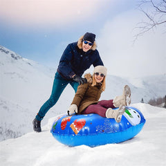 120cm Inflatable PVC Snow Ring Sled, Wear Resistant