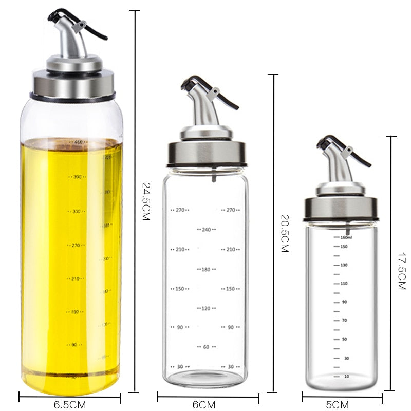 Cooking Seasoning Bottle Dispenser Sauce Glass Storage Bottles For Oil And Vinegar Creative Kitchen Tools Accessories - JustgreenBox