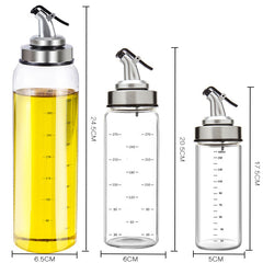 Cooking Seasoning Bottle Dispenser Sauce Glass Storage Bottles For Oil And Vinegar Creative Kitchen Tools Accessories - JustgreenBox