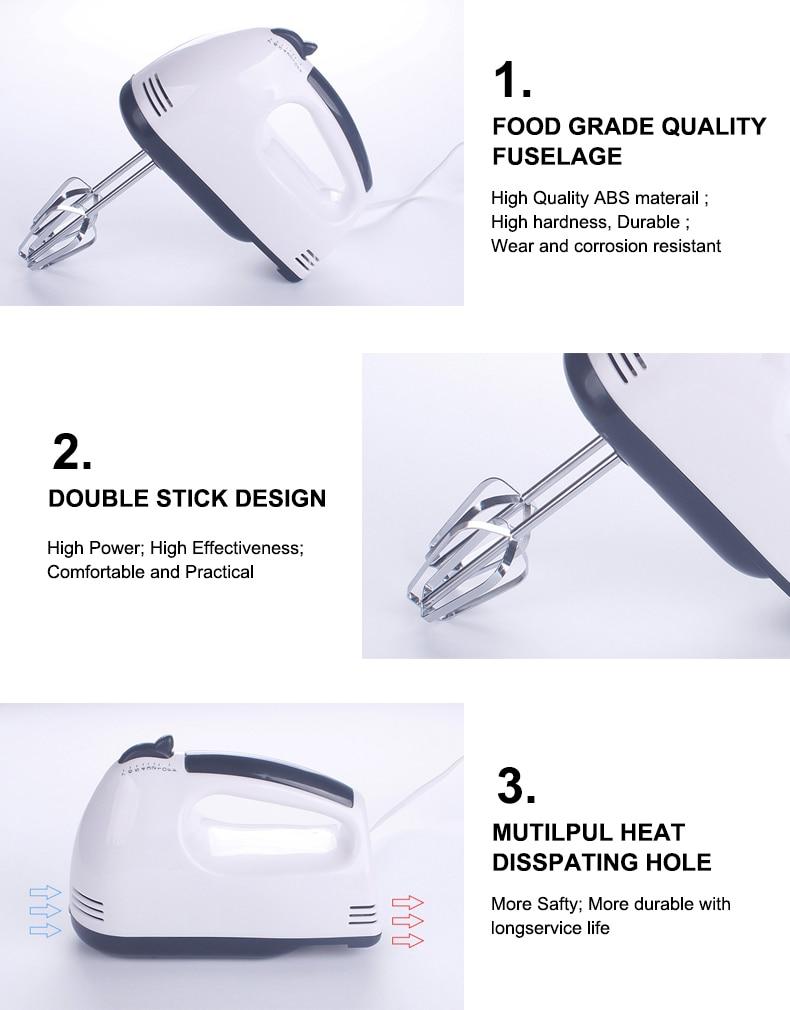 7 Speed Hand Mixer Food Blender Multifunctional Kitchen Electric Cooking Tools 220V