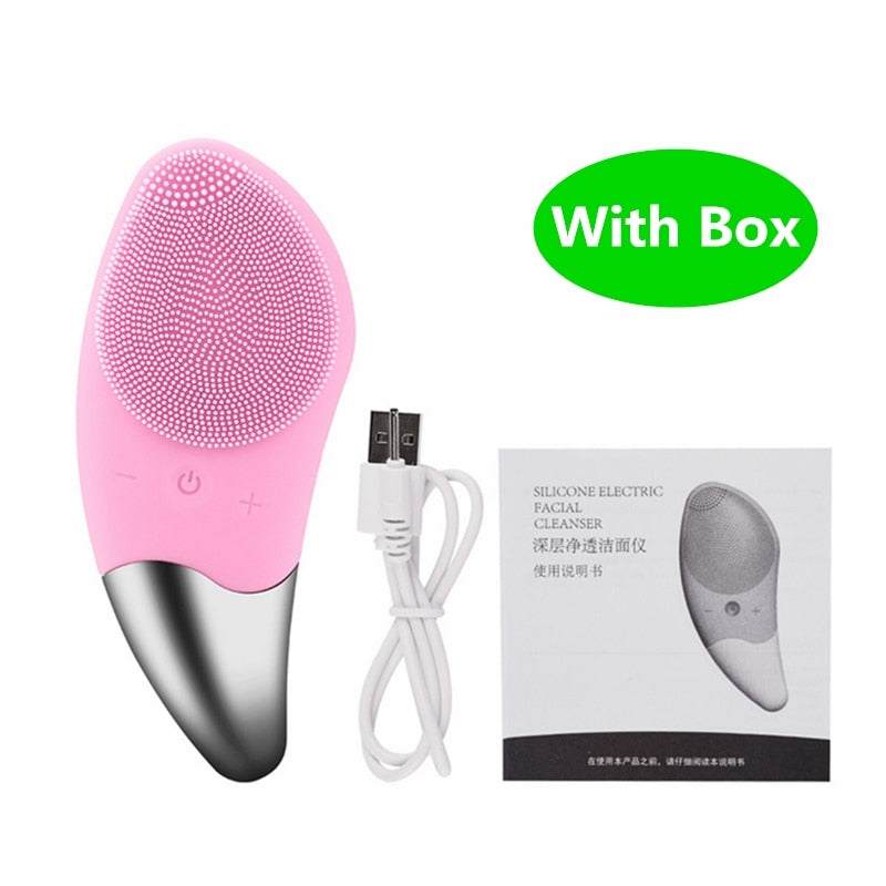 Electric Silicone Waterproof Blackhead Remover Facial Pore Deep Cleansing Skincare Massager