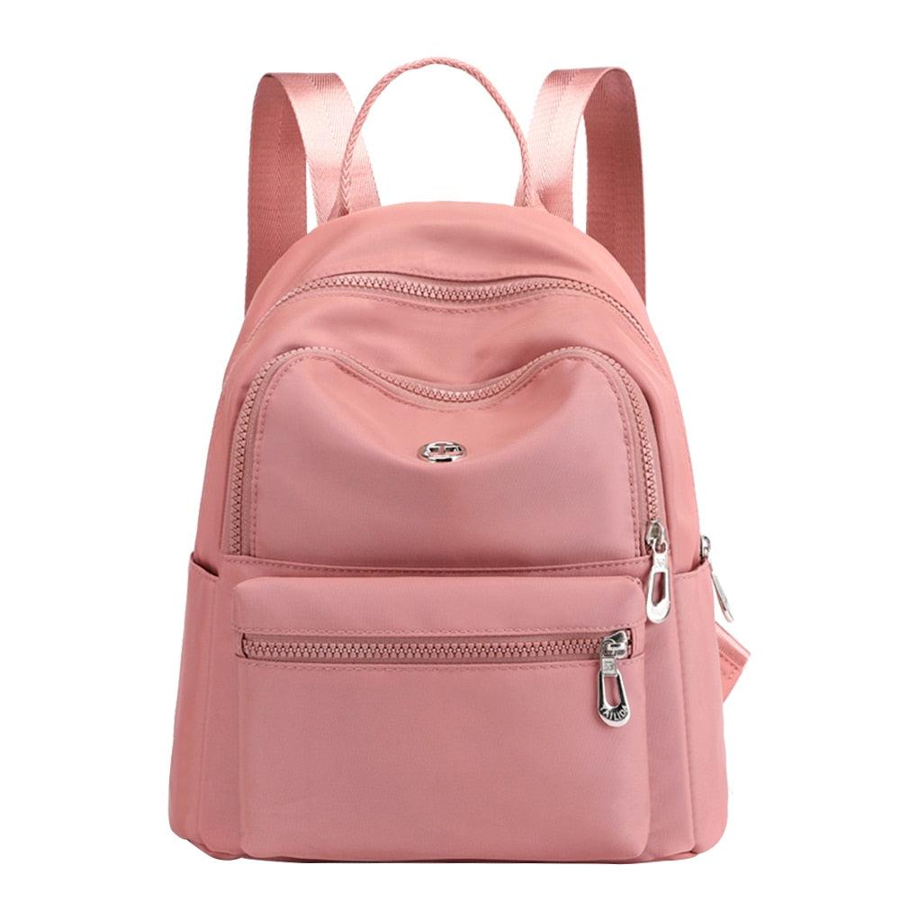 New Designer Nylon Backpack Teenager Students Solid Color Mochila High School Bag Women Travel Girls Shoulder