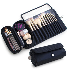 Makeup Bag Women's Cosmetic Brush Travel Organizer Brushes Fold Tools Rolling Bags Waterproof Nylon Case