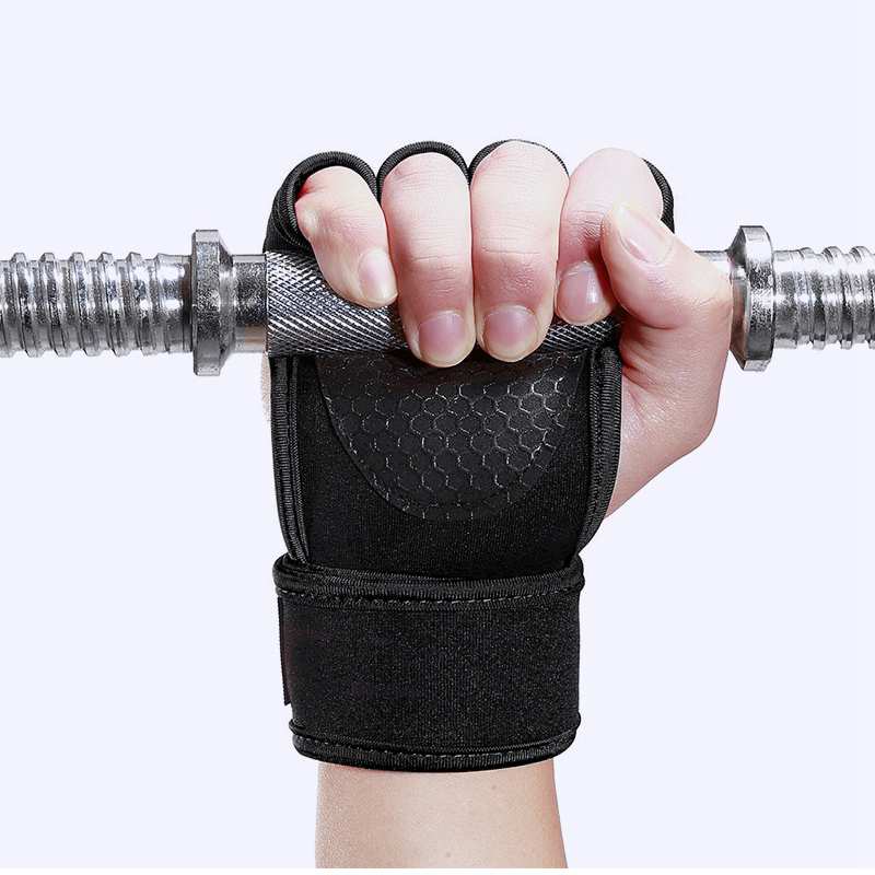 1 Pair Weight Lifting Training Gloves Women Men Fitness Sports Body Building Gymnastics Grips Hand Palm Protector - JustgreenBox