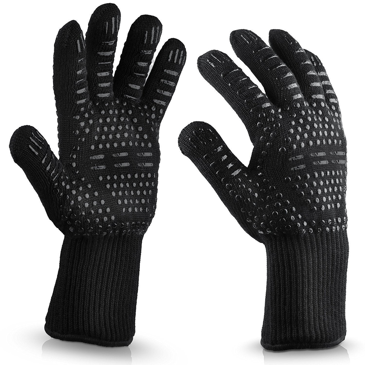 bakewere Oven Mitts Gloves BBQ Silicon gloves High Temperature Anti-scalding 500/800 Degree Insulation Barbecue Microwave - JustgreenBox