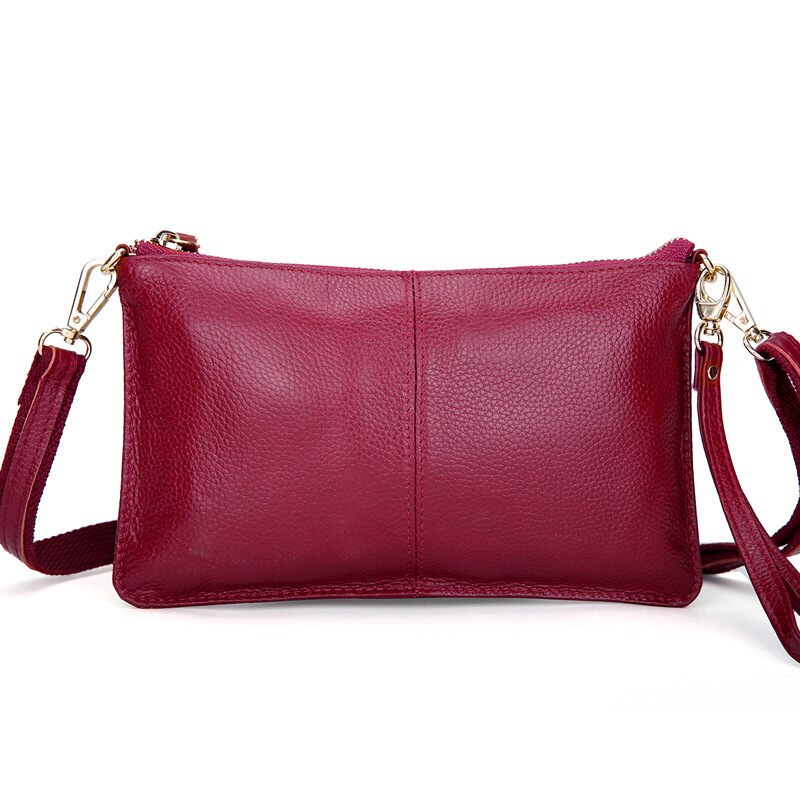 Women Genuine Leather Day Clutches Candy Color Bags Women's Fashion Crossbody Bags Small Clutch Bags
