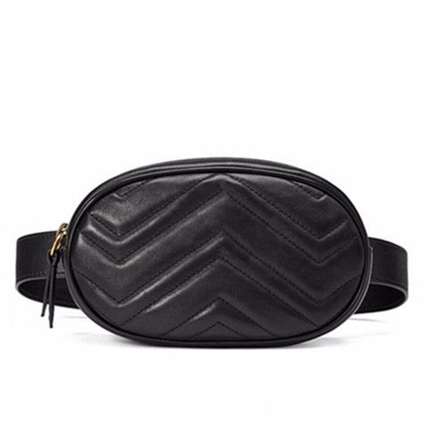 New Waist Bag Women Waist Fanny Packs Belt Bag Luxury Leather Chest Handbag