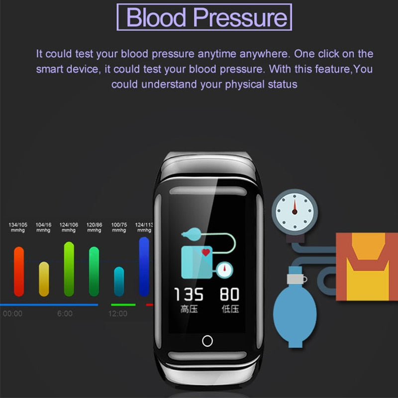 Smart Watch with Bluetooth Earphone Heart Rate Pedometer
