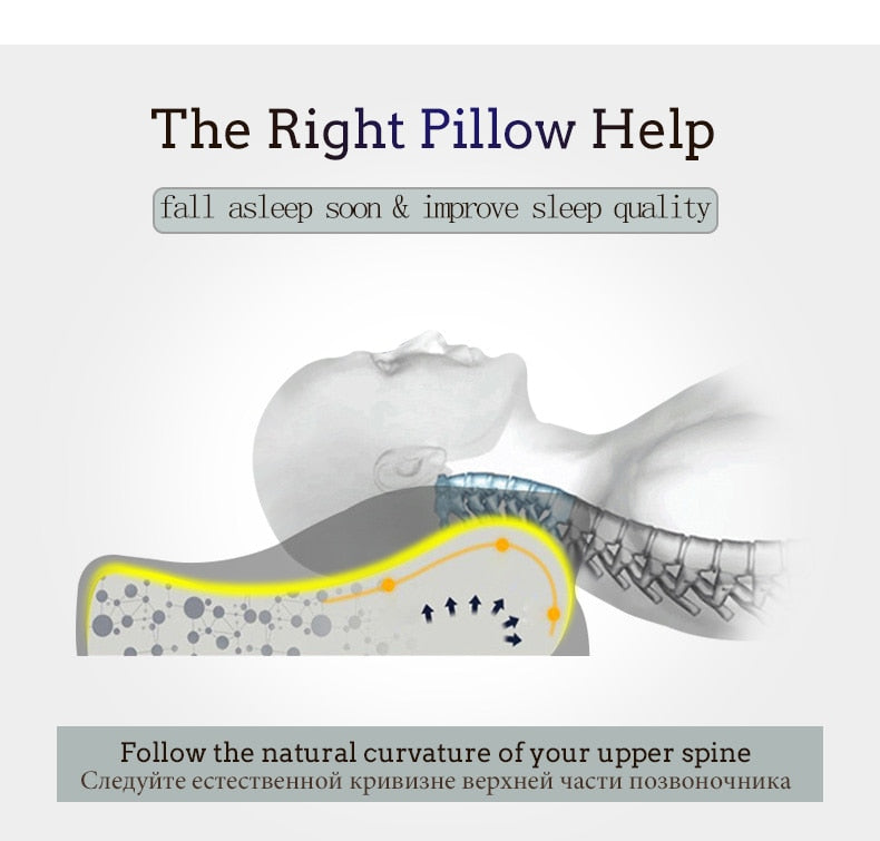 Memory-Foam Pillows for Bedroom Sleeping Butterfly Shaped Orthopedic Neck Protect Cervical Bed Pillow