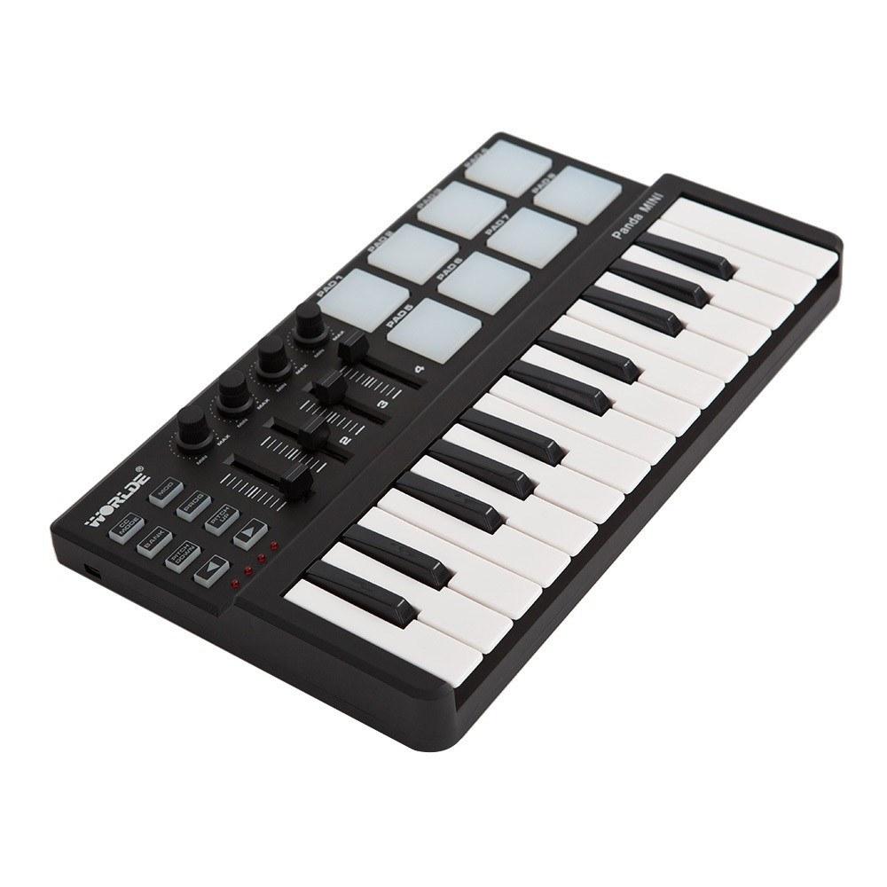 25-Key USB Keyboard and Drum Pad MIDI Controller