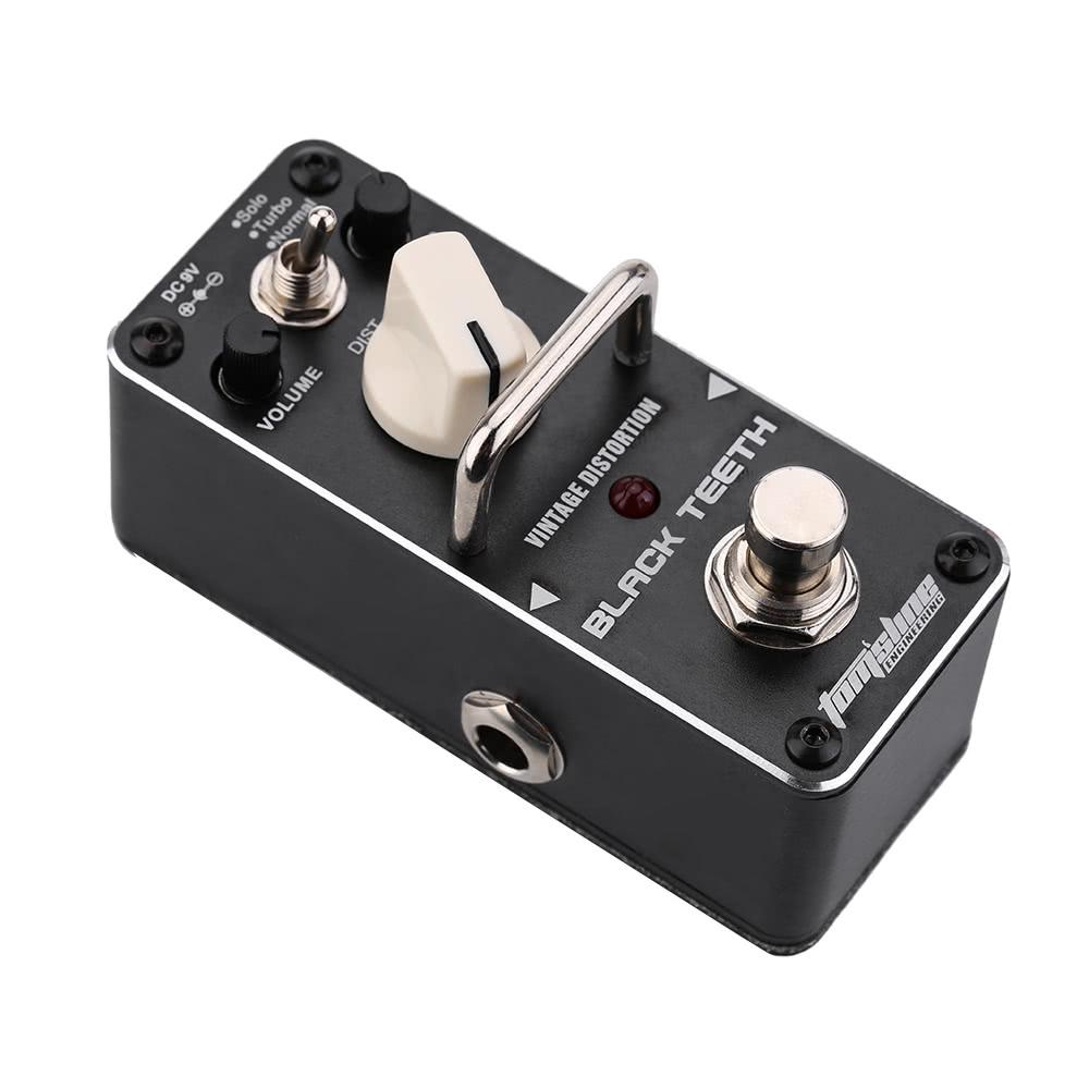 Black Teeth Vintage Distortion Electric Guitar Effect Pedal Mini Single with True Bypass