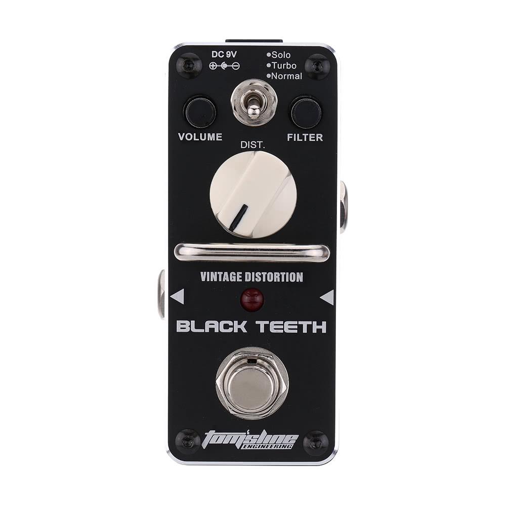 Black Teeth Vintage Distortion Electric Guitar Effect Pedal Mini Single with True Bypass