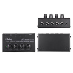 Ultra-compact 4 Channels Mini Audio Stereo Headphone Amplifier with Power Adapter