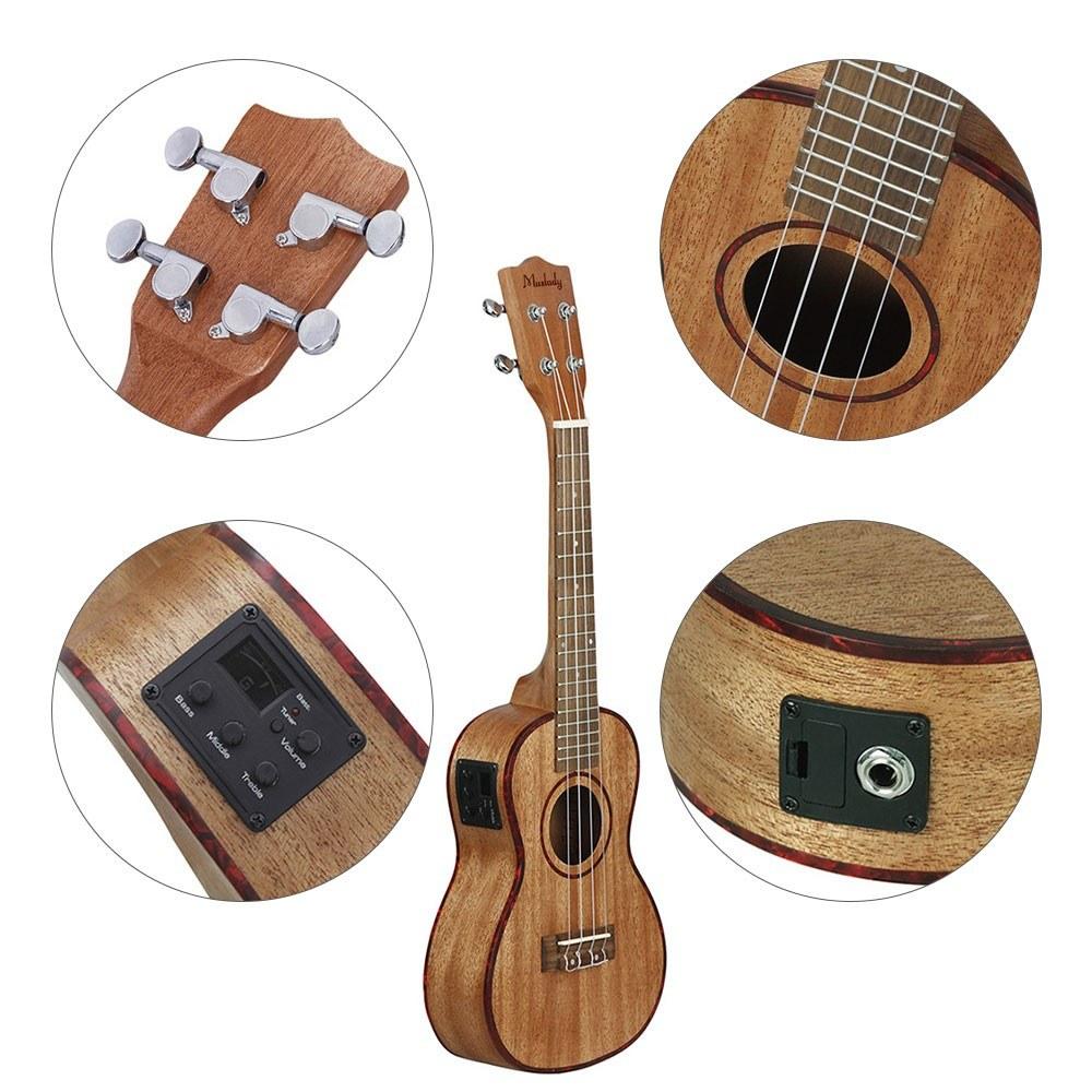 24" Ukulele Ukelele Uke Kit Sapele Wood