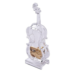 Mechanical Wind-up Violin Shape Music Box Without light