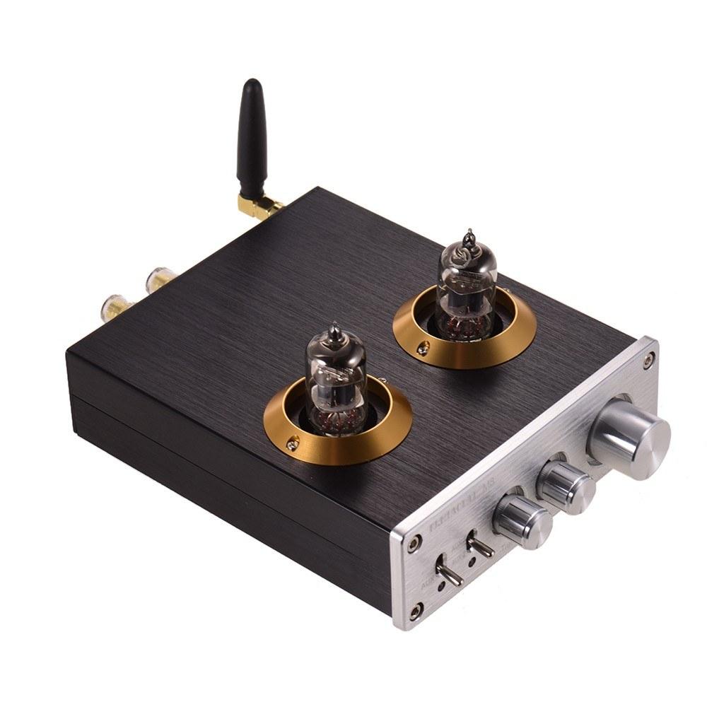 Mini HiFi Digital Audio Power Amplifier Stereo Amp with Dual 6J2 Vacuum Tubes 100W(50W*2)