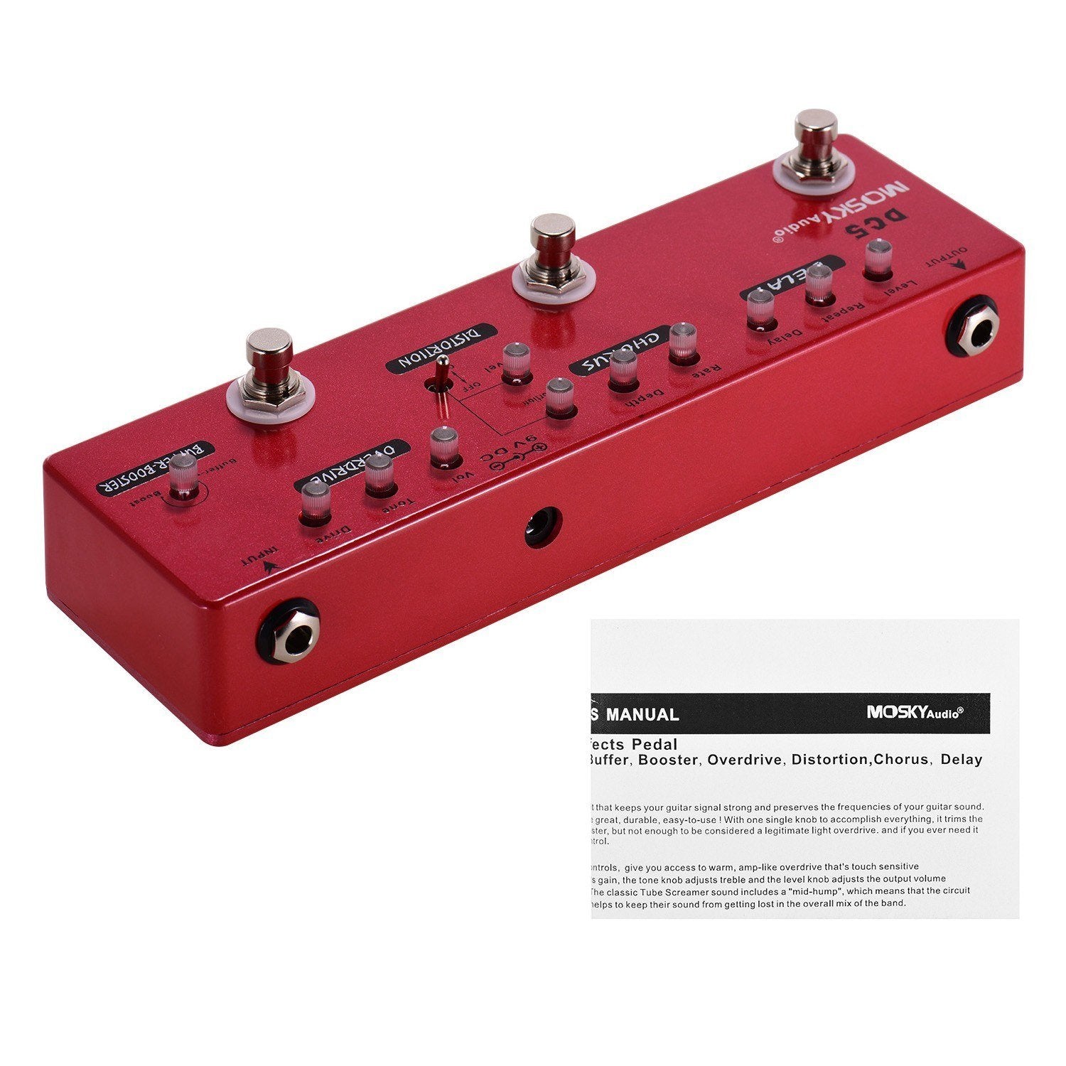 6-in-1 Guitar Multi-Effects Pedal