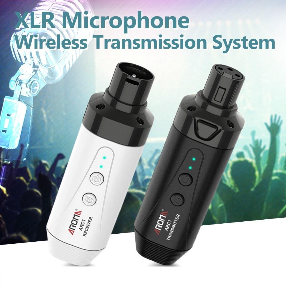 Microphone Wireless Transmission System 4 Channels Max. 35m Effective Range XLR Connection