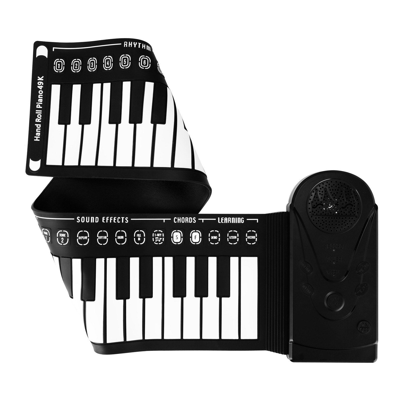 49 Keys Roll Up Piano Soft Flexible Silicone Foldable Electronic Keyboard for Children Student Musical Instrument