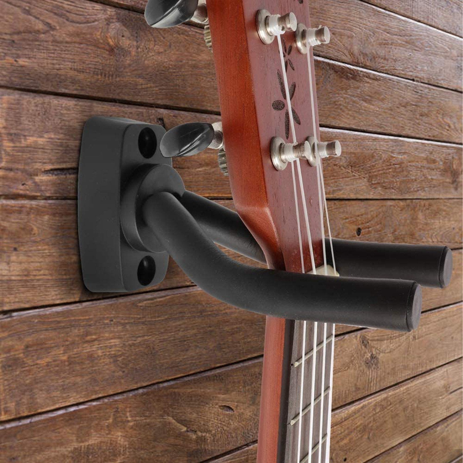 4Pcs Guitar Hangers Wall Mount Holder Ukulele Bass Support Display