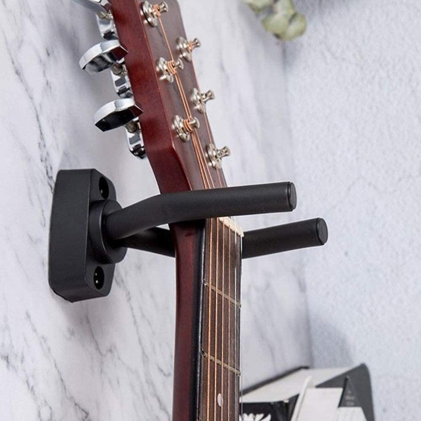 4Pcs Guitar Hangers Wall Mount Holder Ukulele Bass Support Display