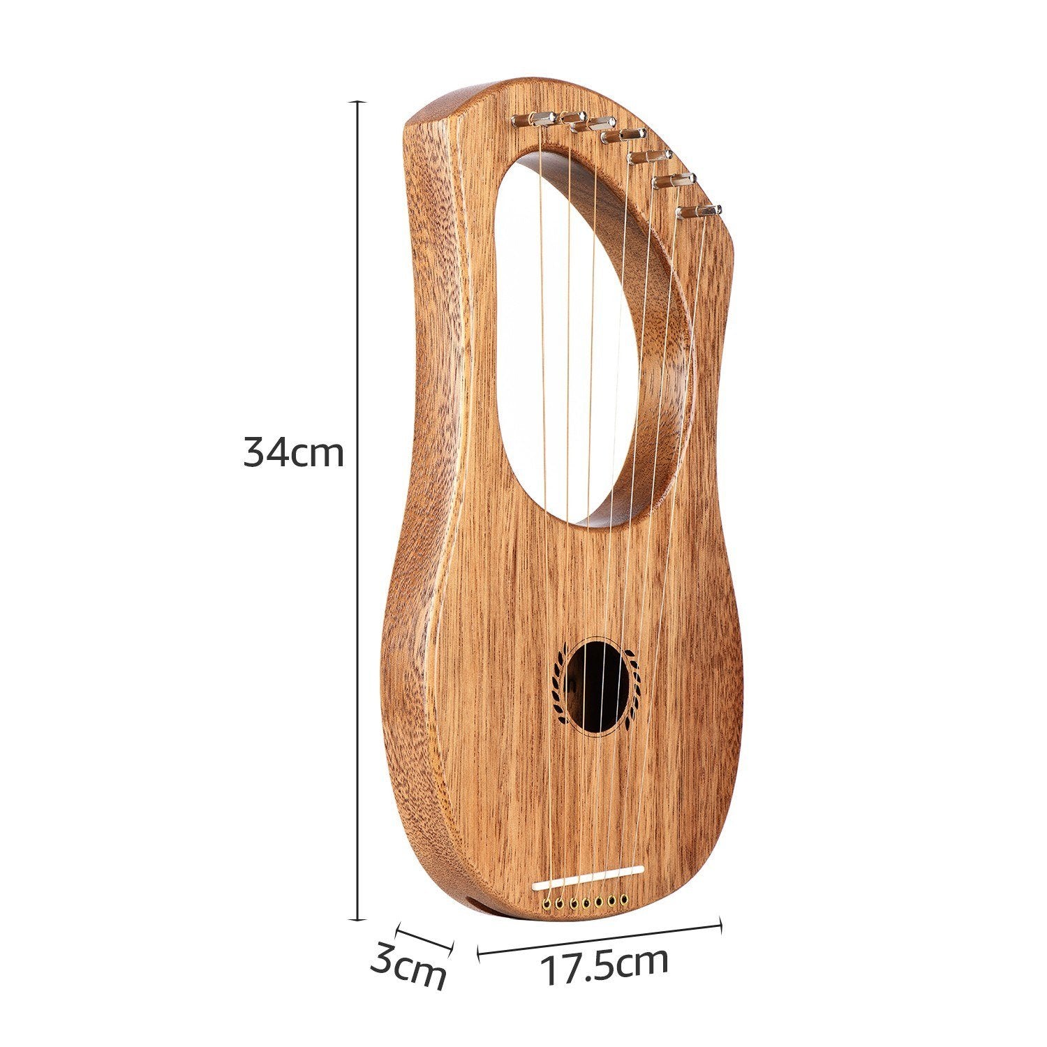 7-String Lyre Harp Ancient Style Lyres Terminalia Wood String Instrument