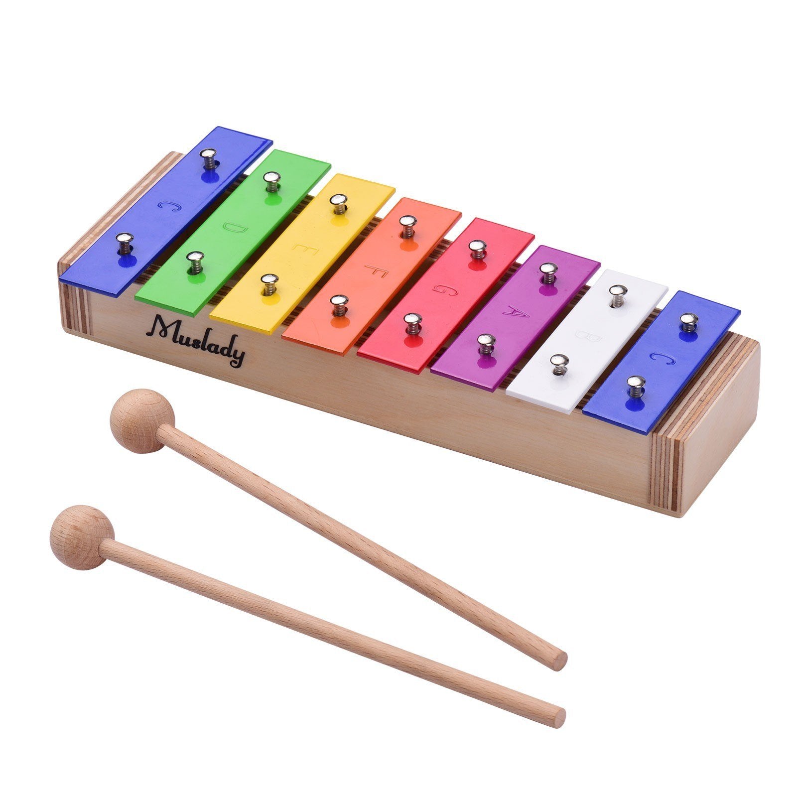 8-Note Colorful Xylophone Glockenspiel Percussion Musical Instrument Toy