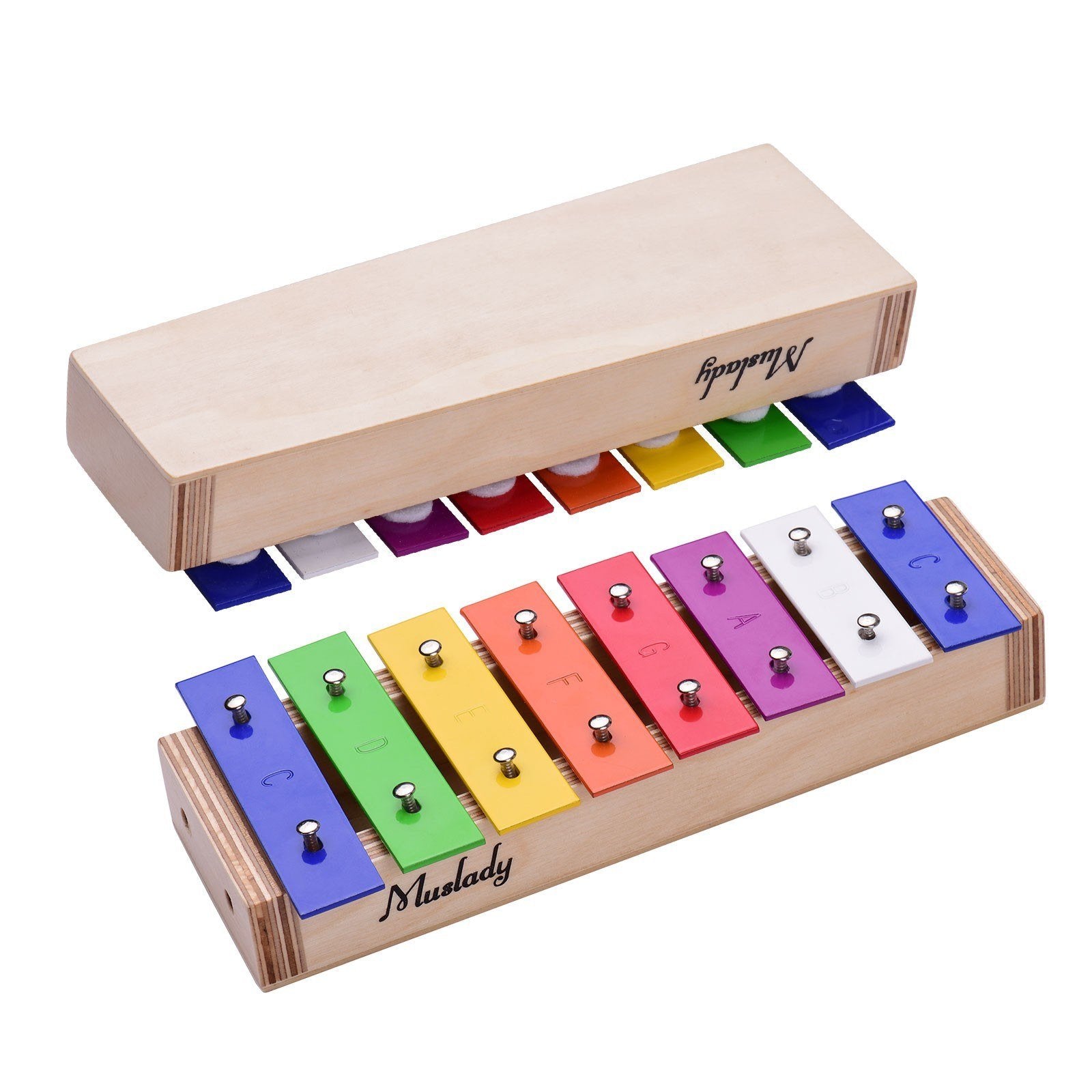 8-Note Colorful Xylophone Glockenspiel Percussion Musical Instrument Toy