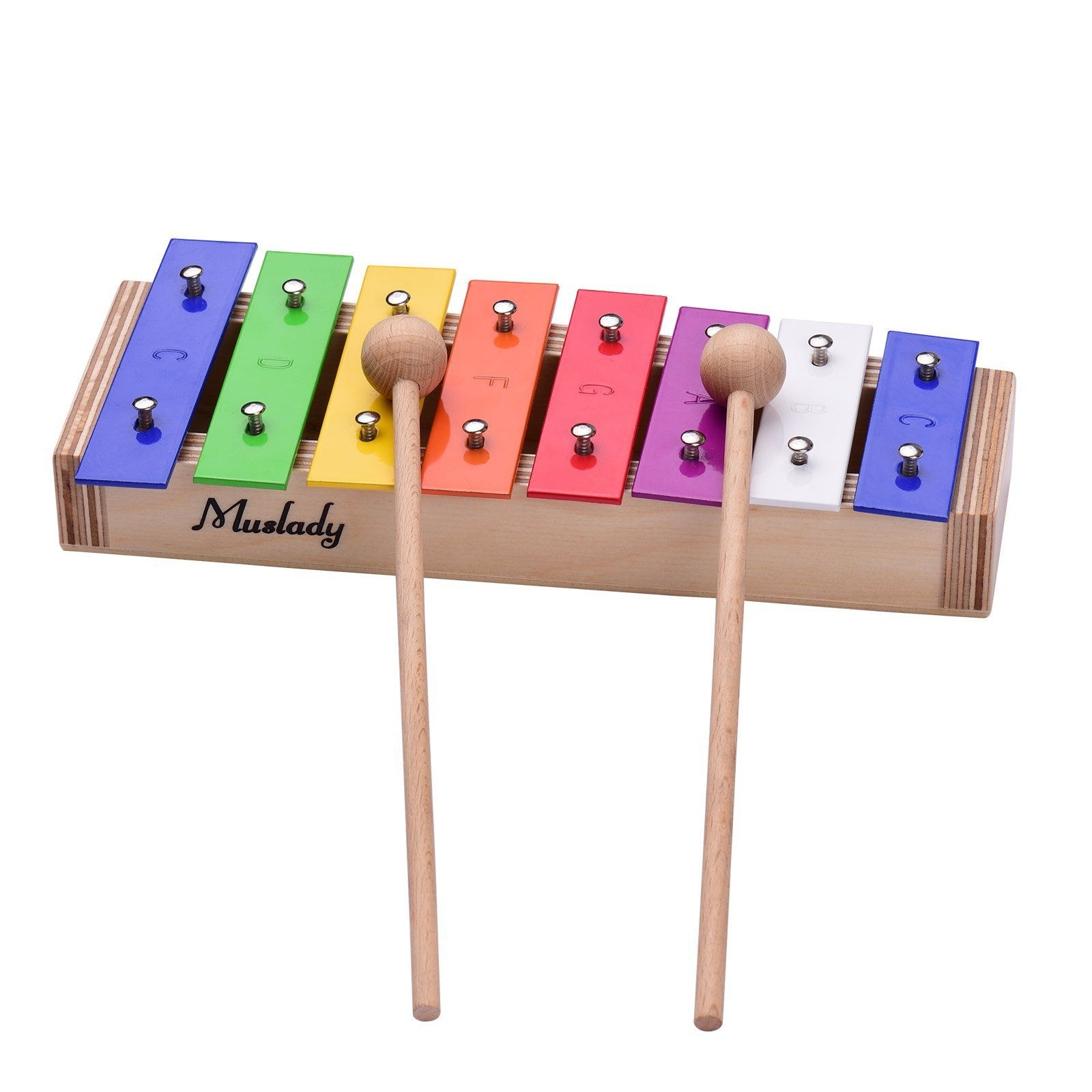 8-Note Colorful Xylophone Glockenspiel Percussion Musical Instrument Toy