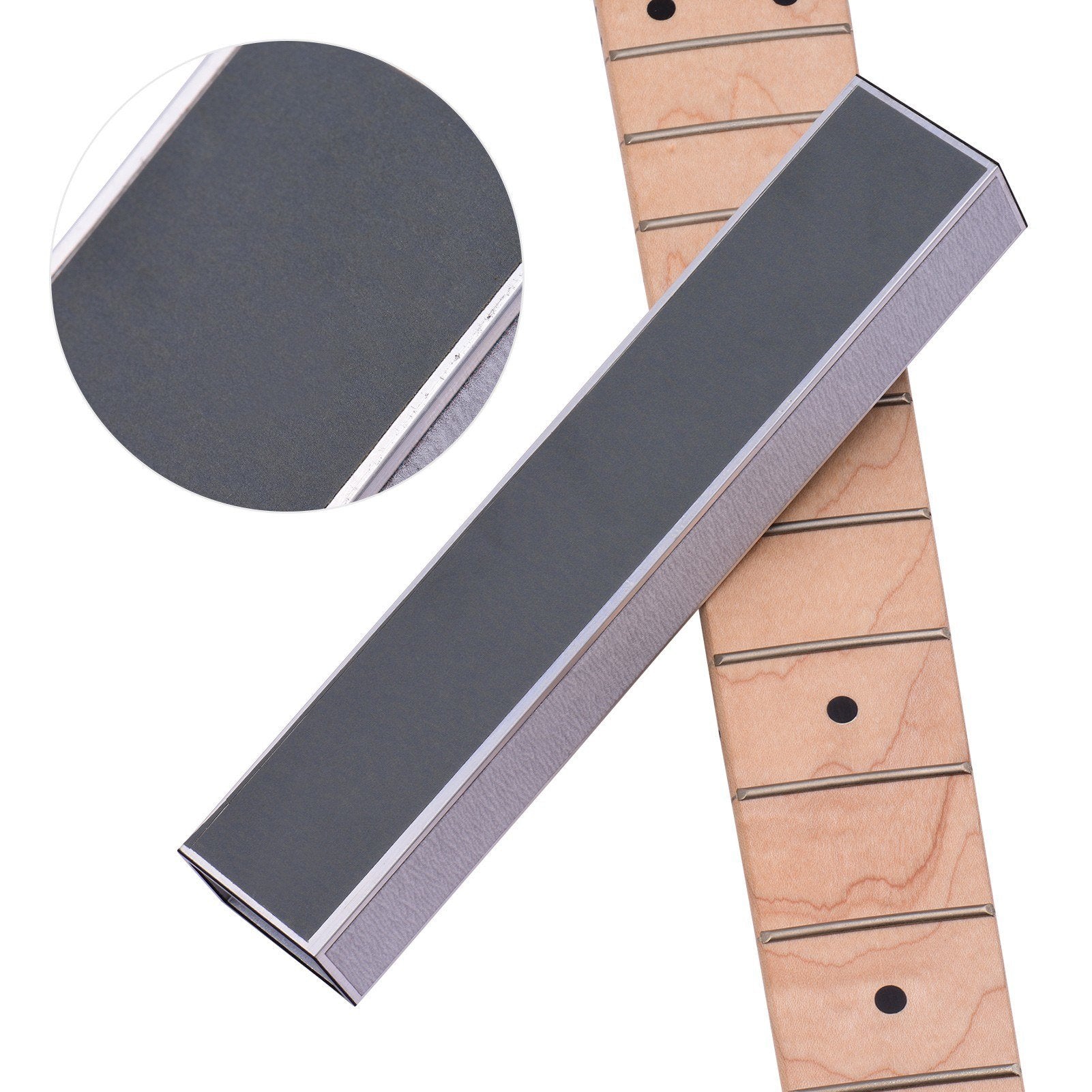 Guitar Fret Leveling Beam Bar 15CM with Replacement Sandpaper Maintenance Tool