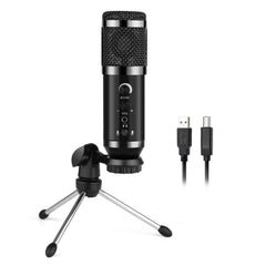 USB Condenser Microphone Wired Cardioid Pickup Pattern Mic