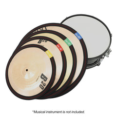 4pcs Drum Cymbal Mute Belt Hi-Hat Elastic Ring Circle Set Practice Silencers 14inch / 16inch 18inch 20inch