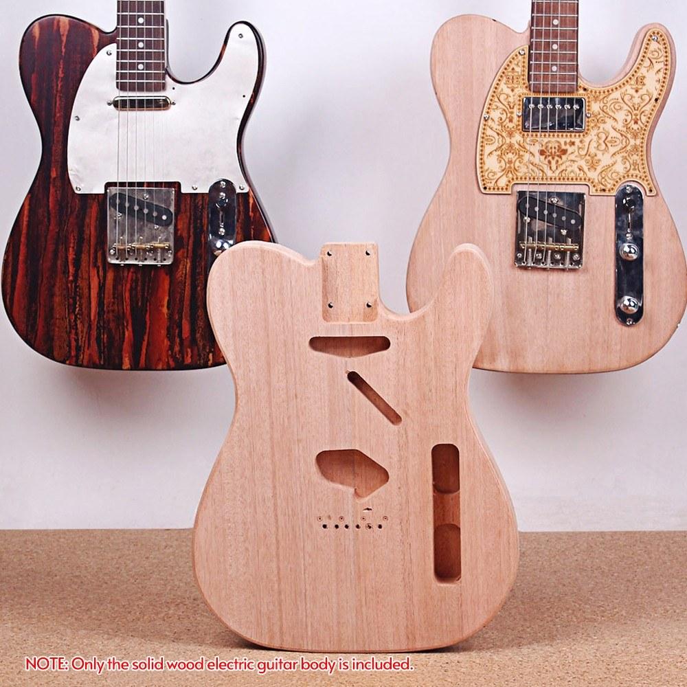 Electric Guitar Body Solid Wood DIY Accessory Natural Color