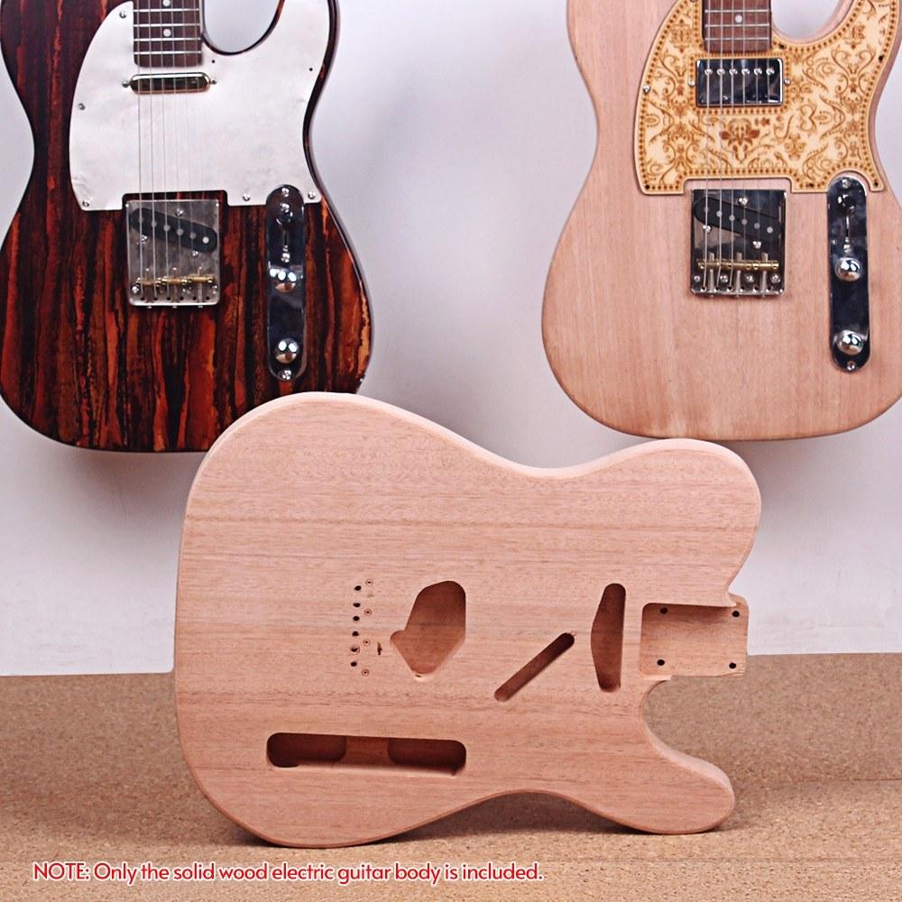 Electric Guitar Body Solid Wood DIY Accessory Natural Color