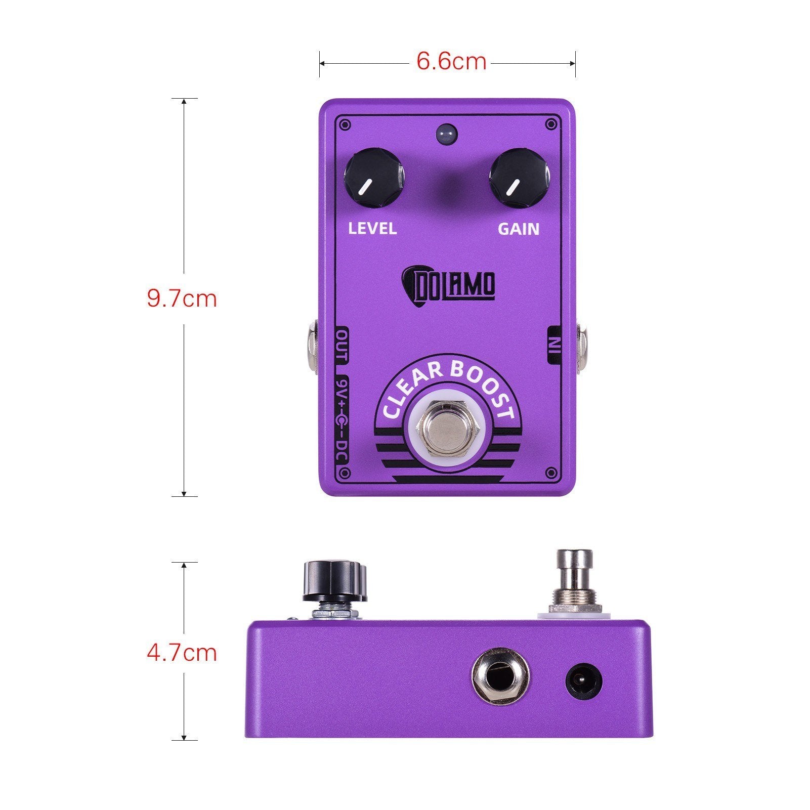 Clear Boost Guitar Effect Pedal Purple Effects True Bypass for Electric