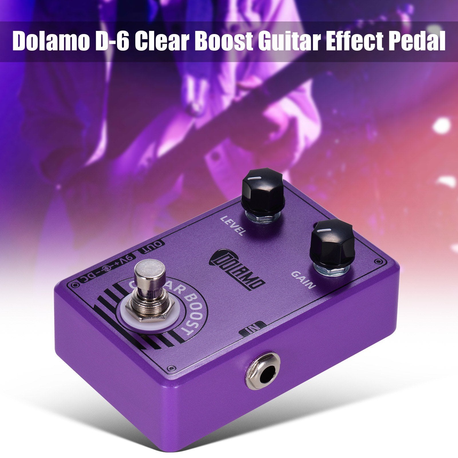 Clear Boost Guitar Effect Pedal Purple Effects True Bypass for Electric