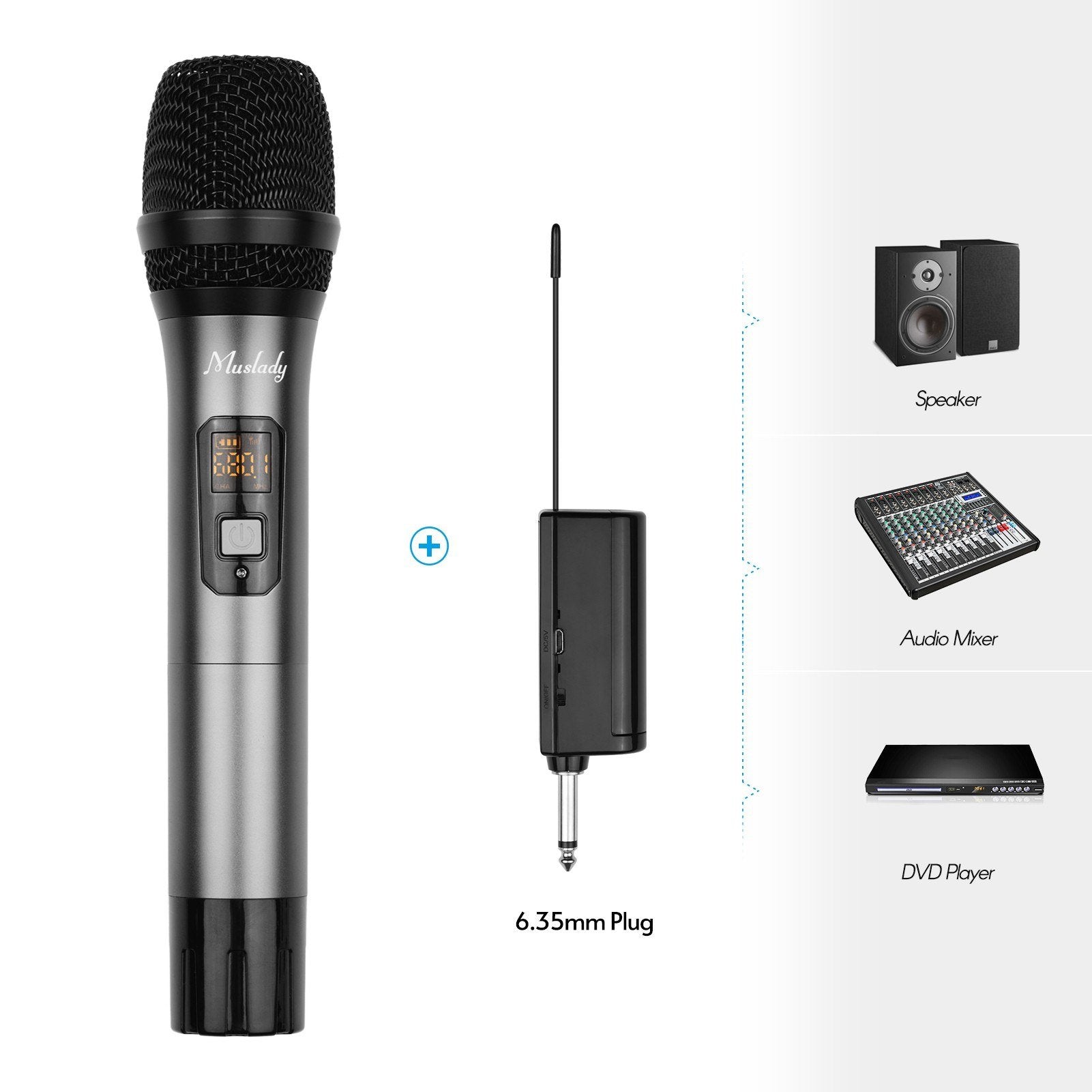 UHF Wireless Microphone System 1 TX and 1RX