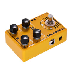 Overdrive Guitar Effect Pedal with Bass Treble Gain Level Controls and True Bypass Design