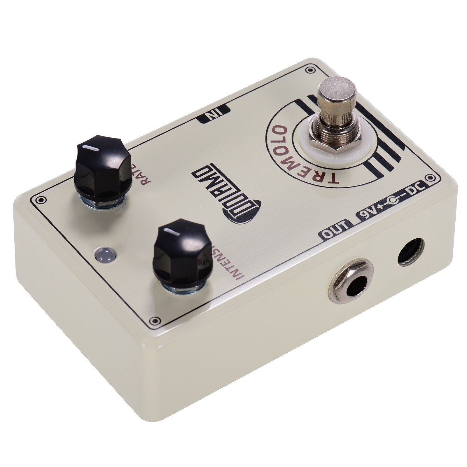 Vintage Style Tremolo Guitar Effect Pedal with Intensity and Rate Controls True Bypass Design