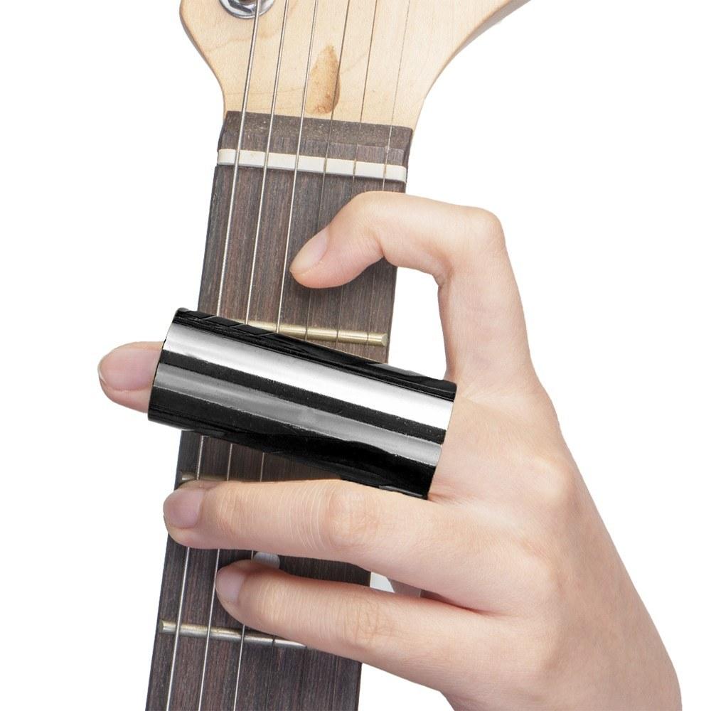 Stainless Steel Guitar Sliders Finger Sleeve 1 Set