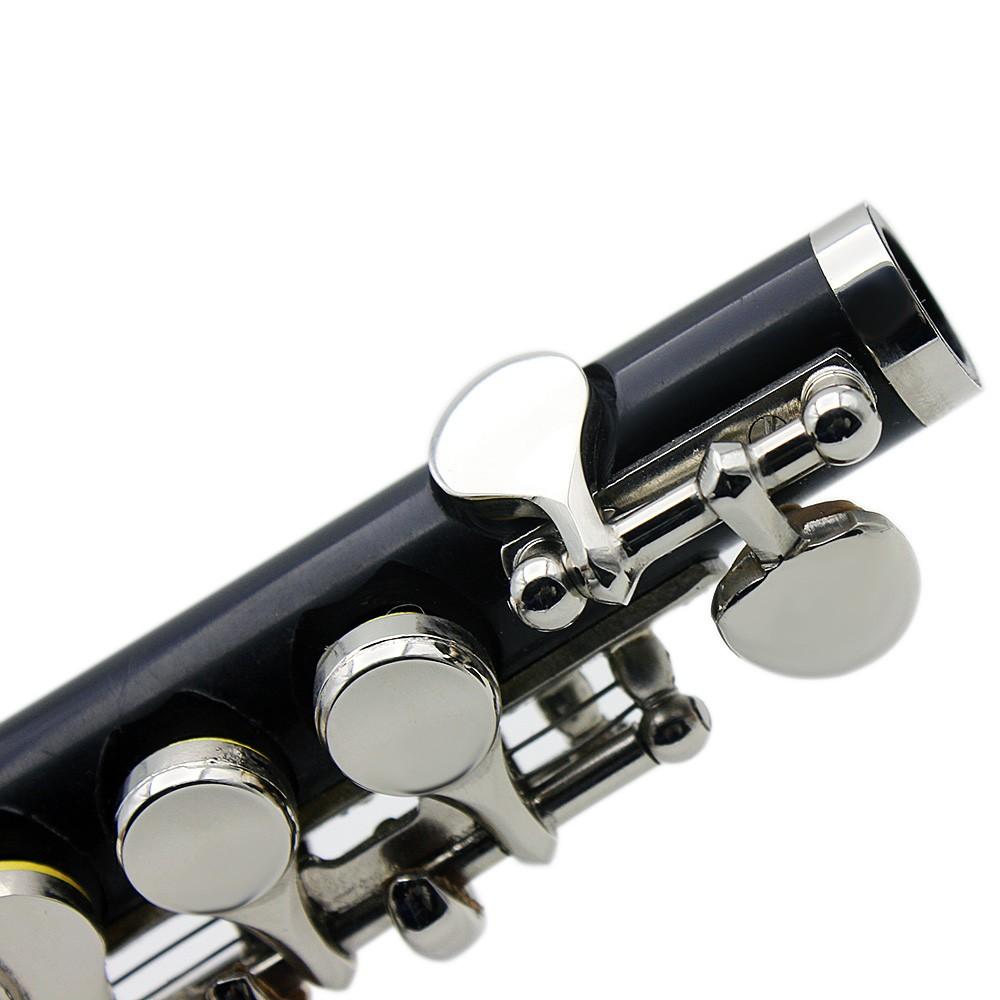 Half-size Flute Cupronickel Silver Plated C Key Tone with Cork Grease Polish Cloth Cleaning Stick Padded Box Case Screwdriver