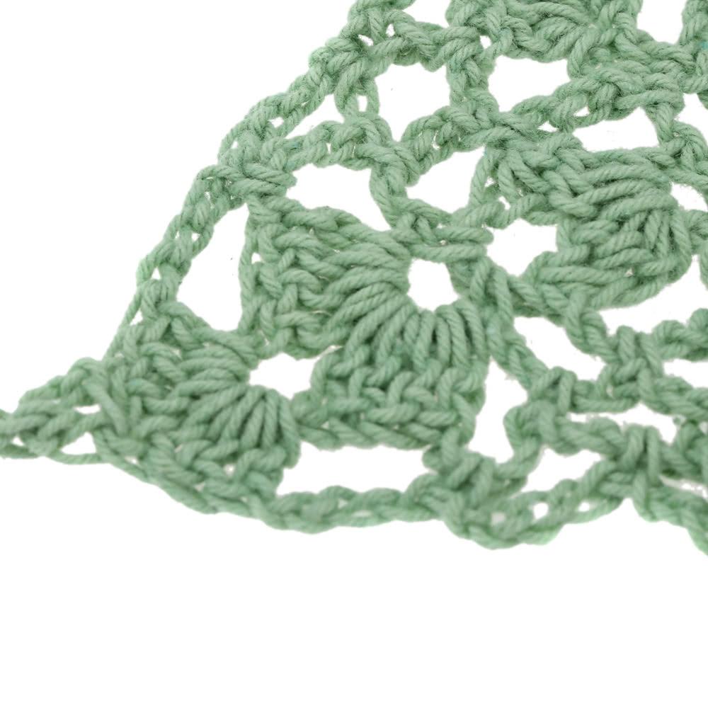 Green Cotton Thread Crochet Foot Chain Bracelet Anklet Geometric Beach Barefoot Sandal Toe Ring