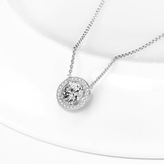 Solid Sterling Silver Chain Necklace Round White 18 Inch