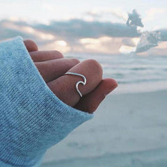 Style of Waves Spindrift Rings Irregular Slender Fashion Personality Creative Joint Tail Ring