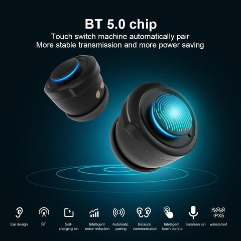 Multi-functional Smart Watch with Two Detachable BT Earbuds