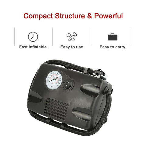 DC 12V Portable Air Compressor 260PSI Tire Inflator Pump for Car Bicycle Motorcycle