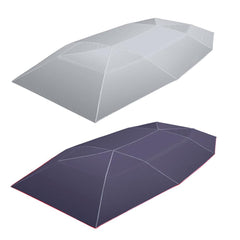 Car Umbrella Sunshade Cover Tent Oxford Cloth 4 * 2.1M Universal Silvery UV Protection