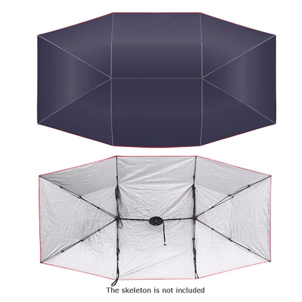 Car Umbrella Sunshade Cover Tent Oxford Cloth 4 * 2.1M Universal Silvery UV Protection